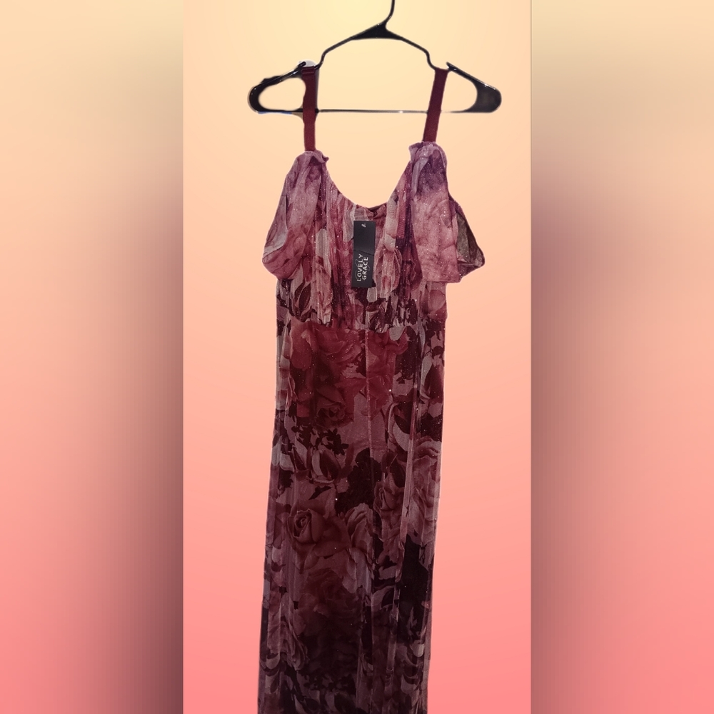 Lovely Grace Floral Evening Dress